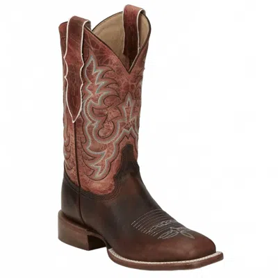 Justin Women's Dusty Cowhide Western Boot In Brown In Multi