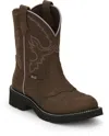 Justin Women's Gypsy Gemma Rustic Aged Bark Round Toe Western Boots - Medium Width In Brown/pink In Brown