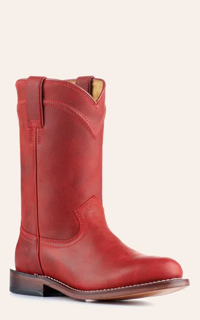 Justin Women's Holland Red Round Toe Roper Cowboy Boots