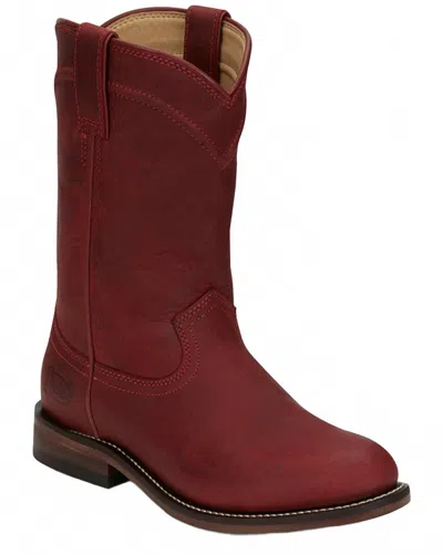 Justin Women's Holland Round Toe Western Boots In Red In Burgundy