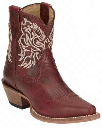 Justin Women's Vintage Isabella Snip Toe Boots In Ruby In Brown