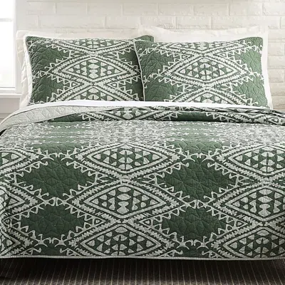Justina Blakeney Aisha Quilt Set, King In Green