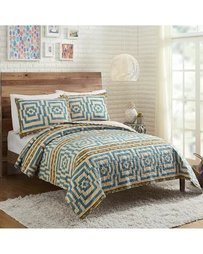 Justina Blakeney Hypnotic 3pc Quilt Set In Blue