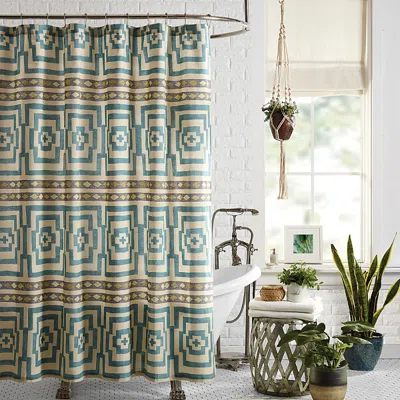 Justina Blakeney Hypnotic Shower Curtain In Green