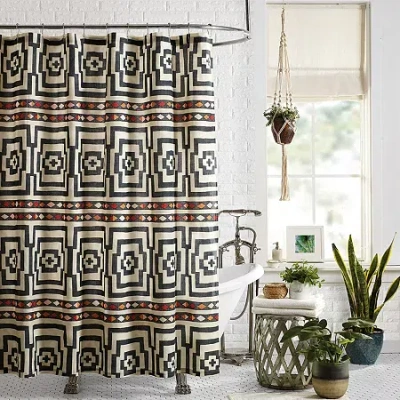 Justina Blakeney Hypnotic Shower Curtain In Black