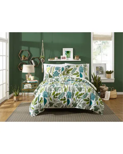 Justina Blakeney Jardin 3pc Duvet Set In Green