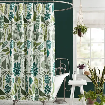 Justina Blakeney Jardin Shower Curtain In Green