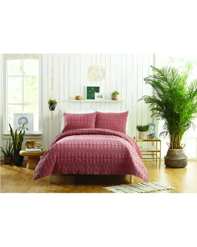 Justina Blakeney Kahelo 3pc Quilt Set In Red