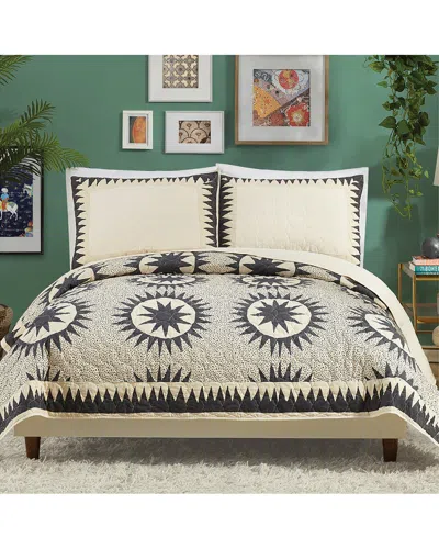 Justina Blakeney Soleil 3pc Quilt Set In Cream