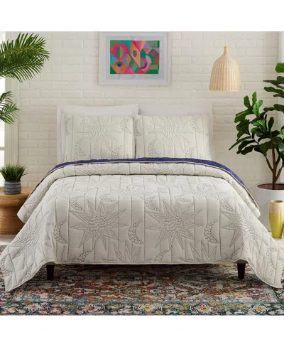 Justina Blakeney Sun Moon Cotton 2-pc Quilt Set, Twin In Natural