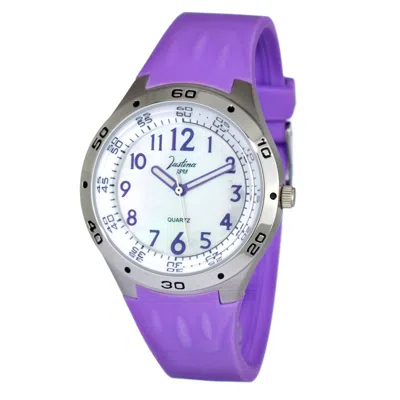 Justina Rubber Bracelet Women's Watch In Silver