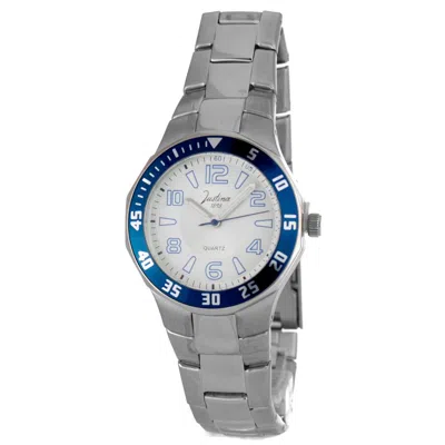Justina Silver Stainless Steel Dress Women's Watch In Metallic