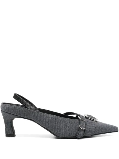 Justine Clenquet 55mm Joan Slingback Pumps In 灰色
