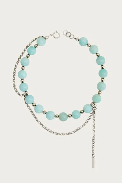 Justine Clenquet Alabama Choker In Silver In Blue