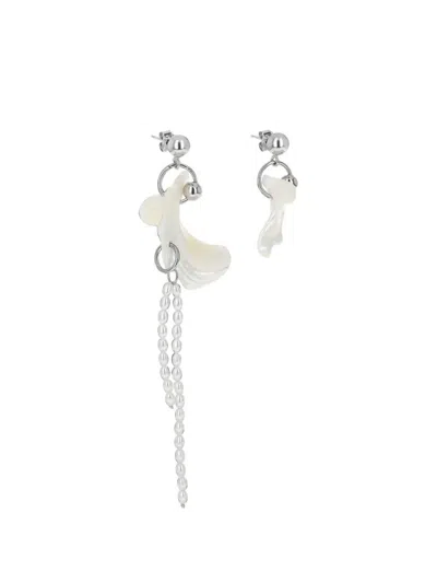 Justine Clenquet Alba Asymmetric Earrings In Silver