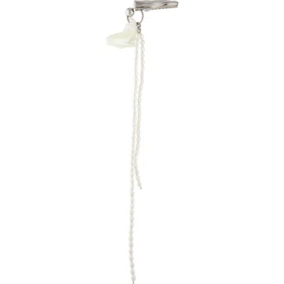 Justine Clenquet Alba Seashell & Faux Pearl Hair Clip In Metallic