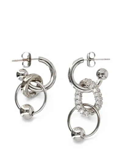 Justine Clenquet Alison Crystal-embellished Hoop Earrings In Metallic