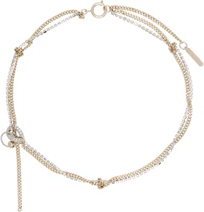 Justine Clenquet Amber Necklace In Gold