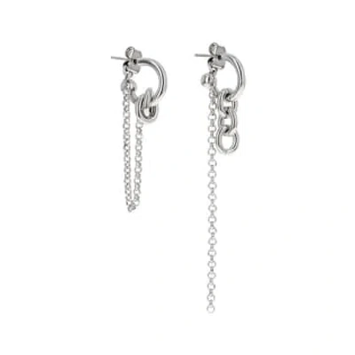 Justine Clenquet Amon Earrings Palladium In Gray