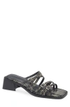 Justine Clenquet Andie Python Embossed Sandal In Black