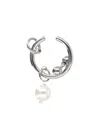 Justine Clenquet Betsy Pearl Drop Earcuff In Silver