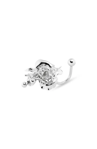 Justine Clenquet Betsy Rose Two Finger Ring In Palladium