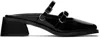 Justine Clenquet Black Andie Patent Mules In Black Patent