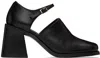 Justine Clenquet Black Kate Heels In Black Leather