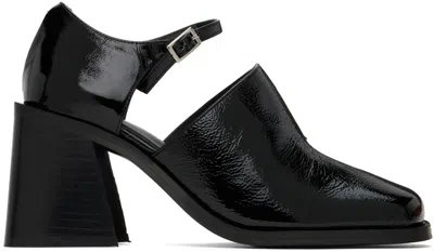 Justine Clenquet Black Kate Heels In Black Leather