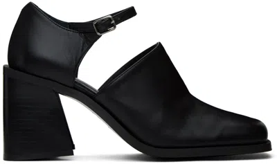 Justine Clenquet Black Kate Heels In Black Leather