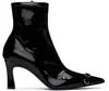 Justine Clenquet Black Patti Boots In Black Patent