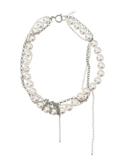 Justine Clenquet Chic Palladium Mini Choker For Women In Silver