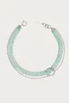 Justine Clenquet Clarence Choker In Silver In Green
