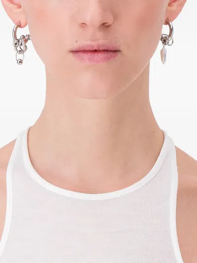 Justine Clenquet Danielle Pearl-embellished Earrings In Metallic
