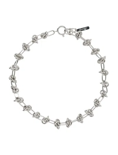 Justine Clenquet Daria Knot Choker In Silver