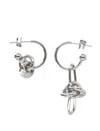 Justine Clenquet Daria Mismatched Knot Earrings In Metallic