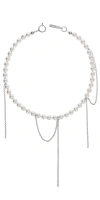 Justine Clenquet White & Silver Diana Necklace