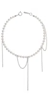 Justine Clenquet Diana Necklace In Palladium In Multi