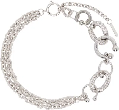 Justine Clenquet Dolly Crystal Choker In Silver