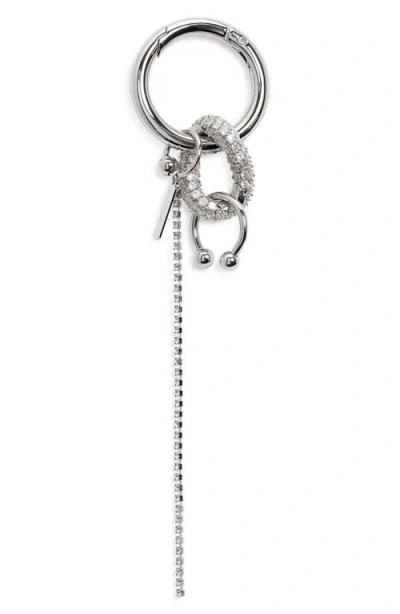 Justine Clenquet Dolly Crystal Key Chain In Silver