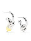 Justine Clenquet Ethan Summer Mismatched Earrings In Metallic