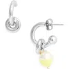 Justine Clenquet Ethan Summer Mismatched Earrings In Metallic