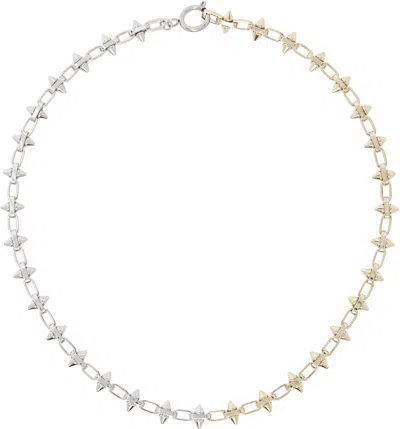 Justine Clenquet Gold & Silver Paul Necklace In Gold & Palladium