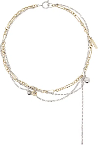 Justine Clenquet Gold & Silver Rachel Necklace In Gold & Palladium