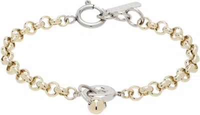 Justine Clenquet Gold & Silver Sinead Bracelet In Gold & Palladium
