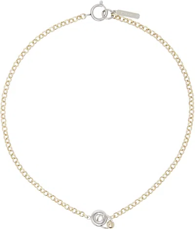 Justine Clenquet Gold & Silver Sinead Necklace In Gold & Palladium