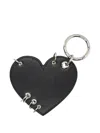 Justine Clenquet Heart Patent-leather Keyring In Black