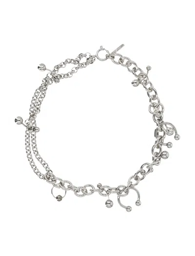 Justine Clenquet Holthend Mini Charm Link Necklace, 40.5 Cm In Metallic