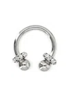 Justine Clenquet Horseshoe Crystal-embellished Earrings In Metallic