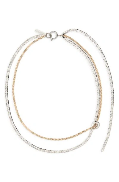 Justine Clenquet Jane Mixed Metal Necklace In Gold